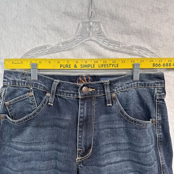 Rock & Republic Neil Mens Jeans Straight Embroidered Back Flap Pockets 34x32 Y2K - Picture 10 of 13